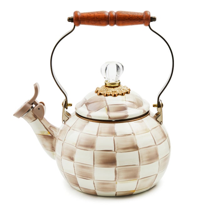 Mackenzie Childs | Check Whistling Tea Kettle, Assorted Patterns