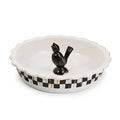 Mackenzie Childs | Courtly Check Pie Plate with Pie Bird