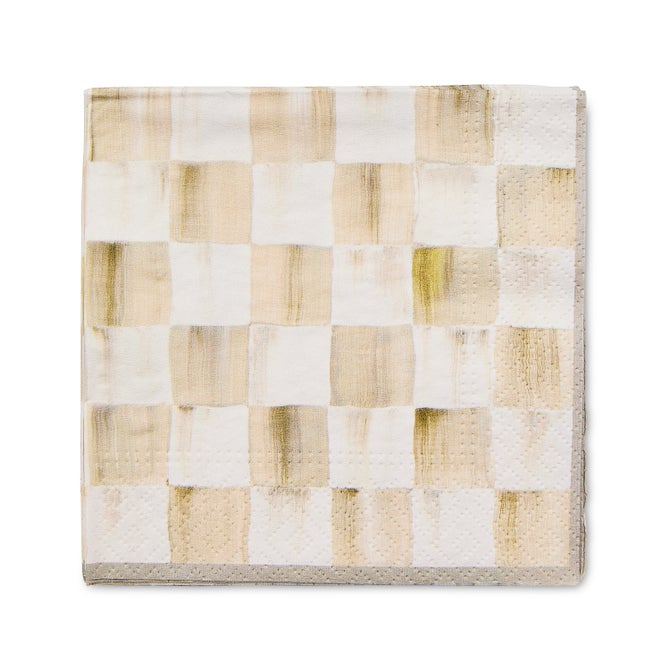 Mackenzie Childs | Mocha Check Cocktail Napkins