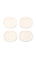 Mackenzie Childs | Pumpkin Ceramic Dessert Plates, Set of 4, Rosy Check