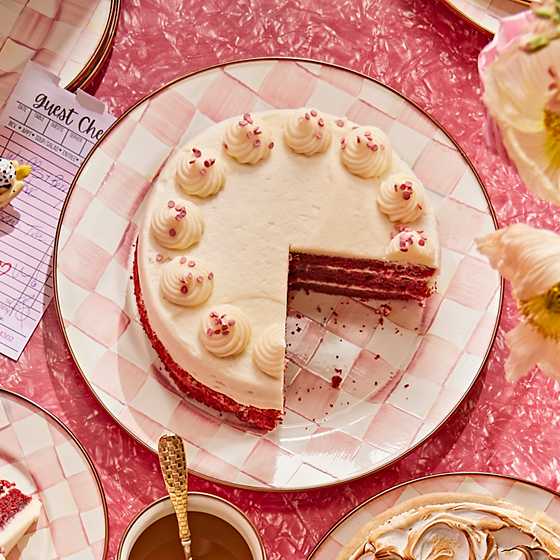 Mackenzie Childs | Rosy Check Dinner Plate