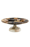 Mackenzie Childs | Small Pedestal Platter, Wild Rose Brown