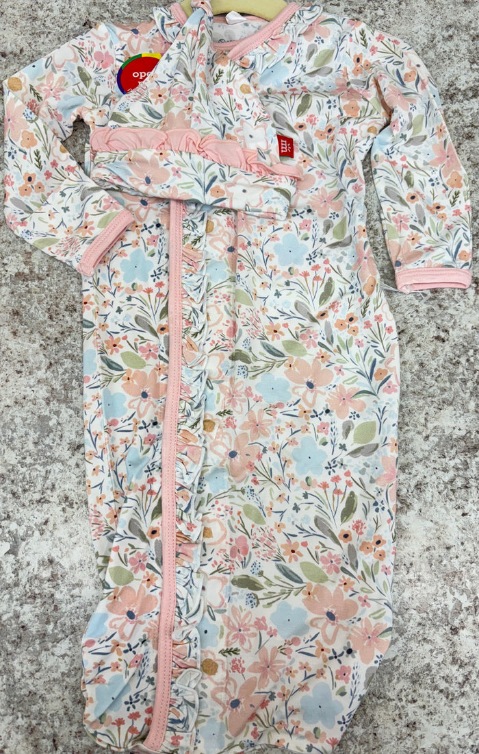 Magnetic Me | Charlotte Modal Gown & Hat Set, NB-3 mo