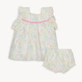 Magnetic Me | Hoppy Garden Cotton Dress + Diaper Cover Set