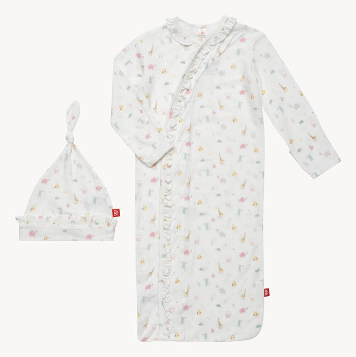 Magnetic Me | Little Bitty Pretty One Gown + Hat Set, NB-3 mo, Assorted Colors