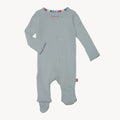 Magnetic Me | Mist Cotton Footie, 0-3 mo