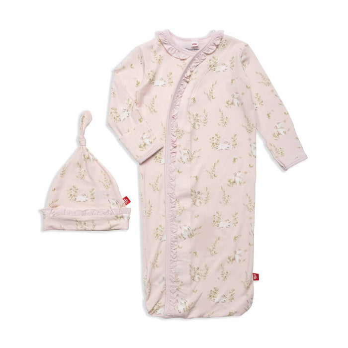 Magnetic Me| Pink Hoppily Ever After Gown & Hat set| NB-3M