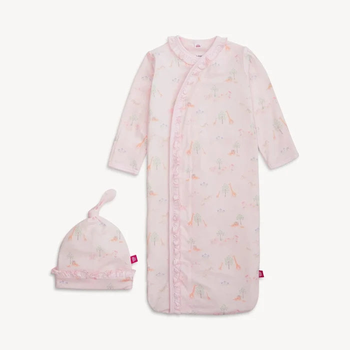 Magnetic Me | Pink Serene Safari Gown Hat Set With Ruffles