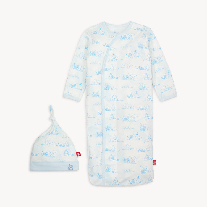 Magnetic Me | Pooh In The Woods Gown & Hat Set, NB-3 Months