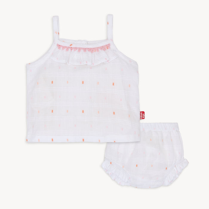 Magnetic Me | White Cotton Tank & Bloomers, Assorted Sizes