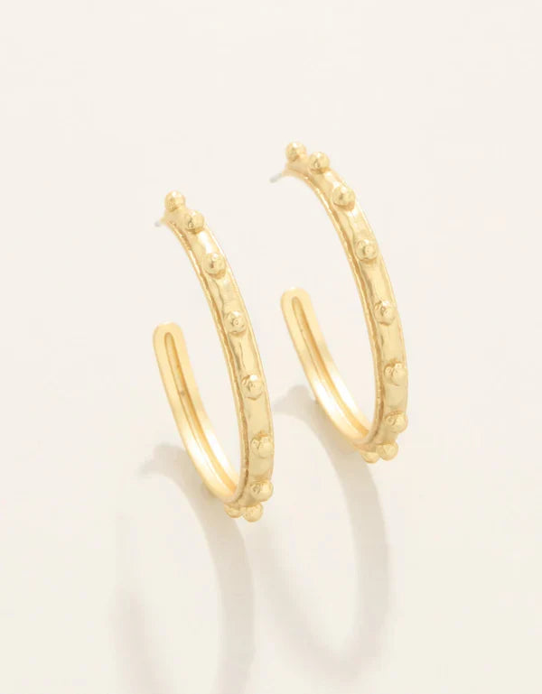 Mercer House Skinny Hoop Earrings Gold