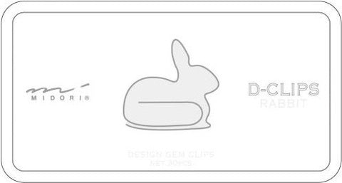 Enjoy these fun Midori D-Clips in the shape of a rabbit.  Box contains 30 clips in a single design.