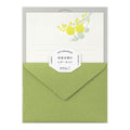 Midori Letterpress  Yellow Bouquet Letter Set