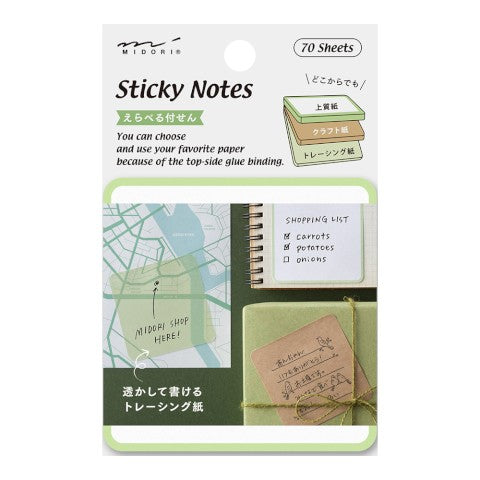 "Pickable" sticky note pad- because you pick the paper style you want!