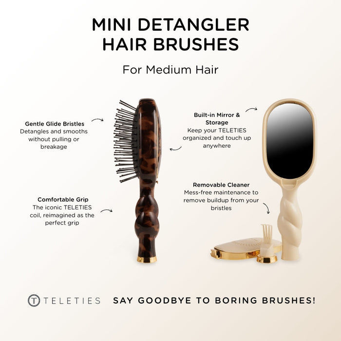 Mini Tan Detangler Hair Brush, For Medium Hair