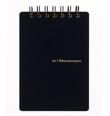 Mnemosyne Spiral Bound Pocket Memo Pad, A7 size notebook, 3x4.6 inches with blank paper.