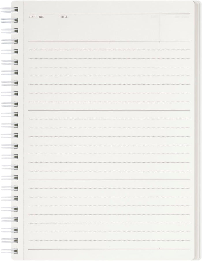 Mnemosyne Spiral Bound N295 Lined Notebook showing layout of internal pages