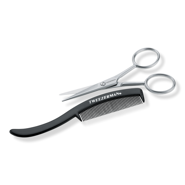 Moustache Scissors with Comb