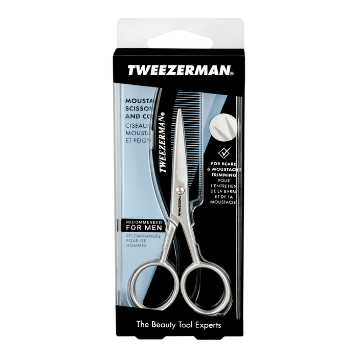 Moustache Scissors with Comb