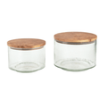 Mud Pie| Burl Wood Lidded Canisters
