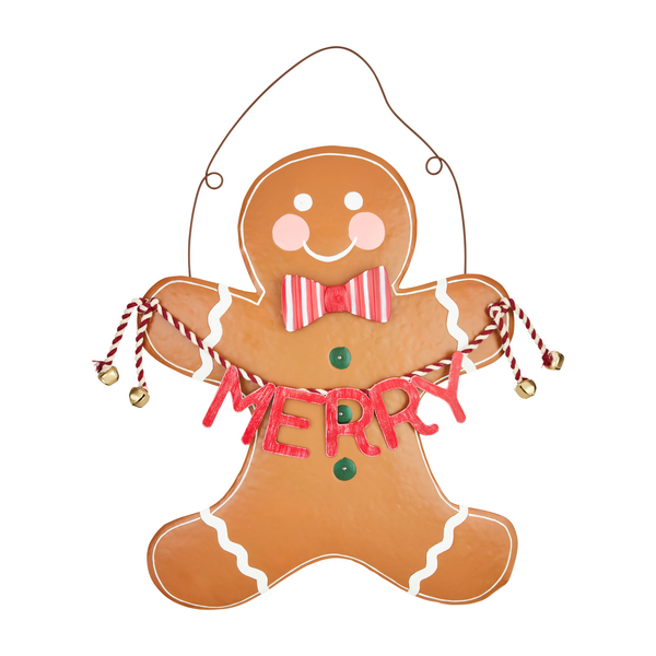 Mud Pie | Gingerbread Man Door Hanger