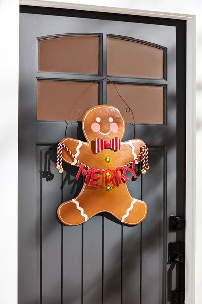 Mud Pie | Gingerbread Man Door Hanger