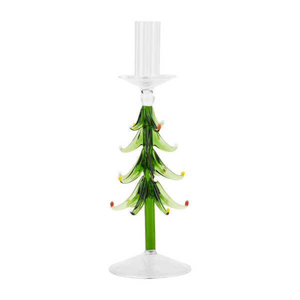 Mud Pie | Glass Tree Taper Holder, Assorted Sizes