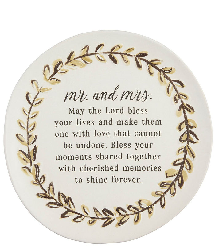 Mud Pie | Mr & Mrs Blessing Plate