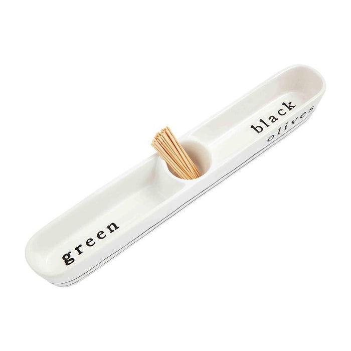 Mud Pie | Olive Boat & Toothpick Set