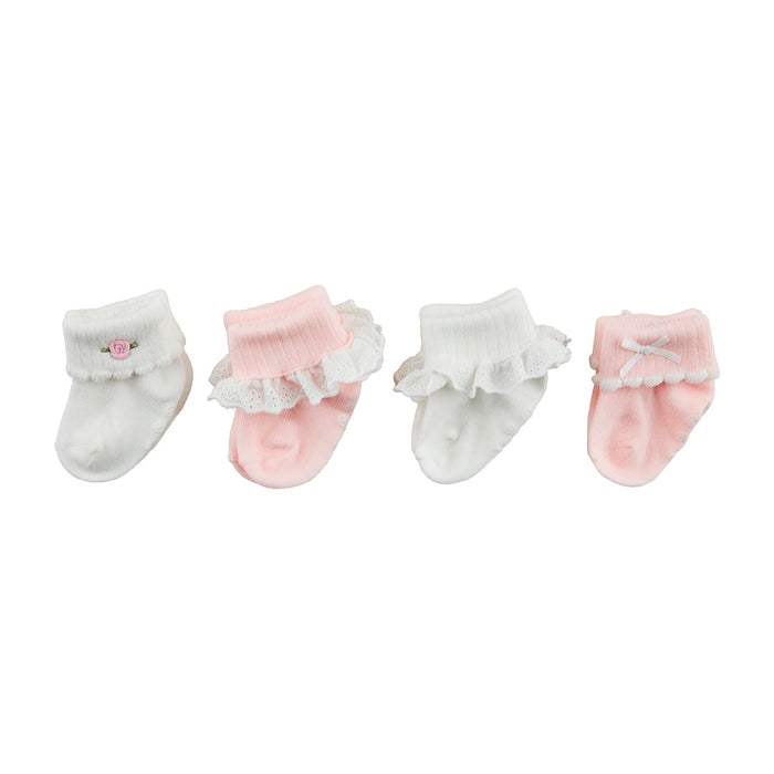Mud Pie | Pink Foldover Sock Set