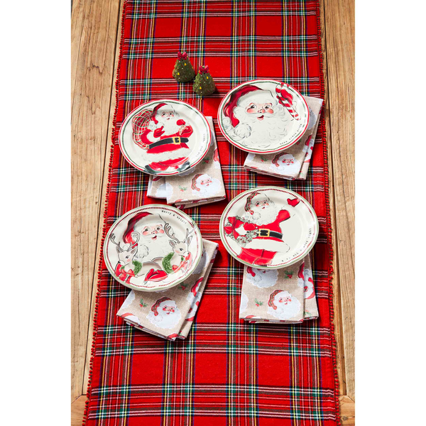 Mud Pie | Reverse Tartan Pom Pom Runner