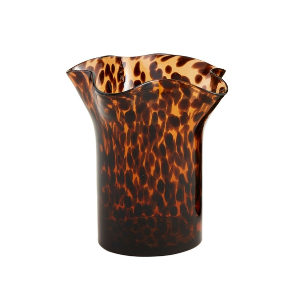 Mud Pie | Small Ruffle Glass Tortoise Vase