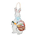 Mud Pie | Tin Bunny Door Hanger