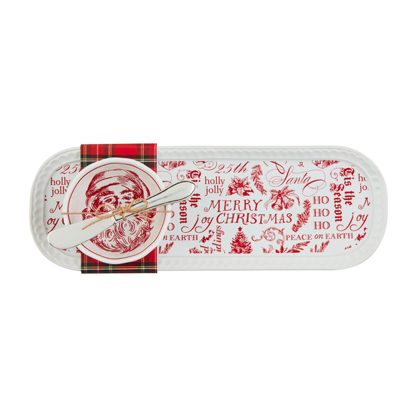 Mud Pie | Toile Dip & Tray Set