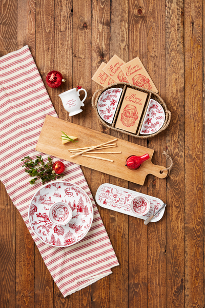 Mud Pie | Toile Dip & Tray Set