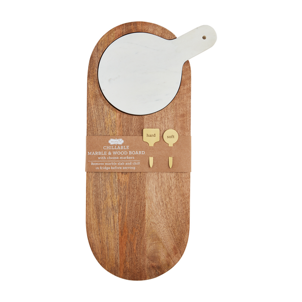 Mud Pie | Wood Board and Marble Paddle