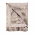 mudpie waffle weave blanket cream