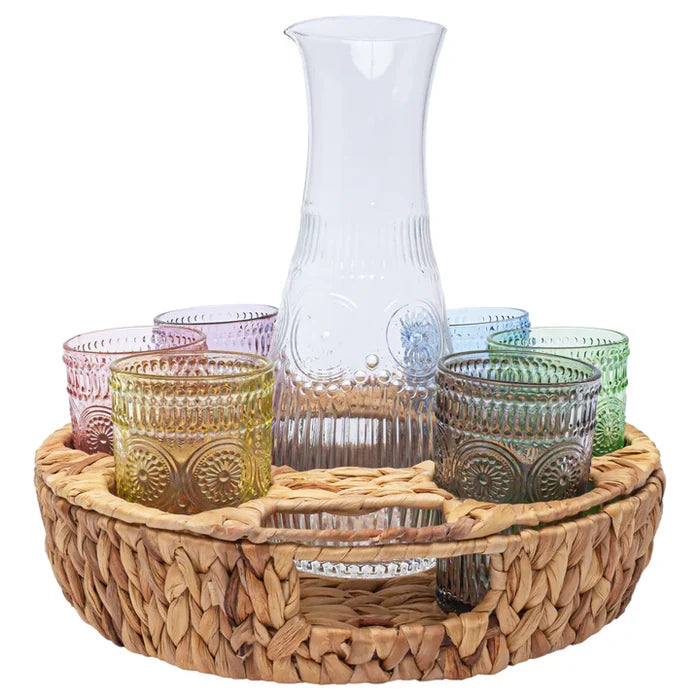 Multi Colored Glass Serving Set