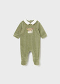 Newborn Boy Collared Velour One Piece, Assorted Styles
