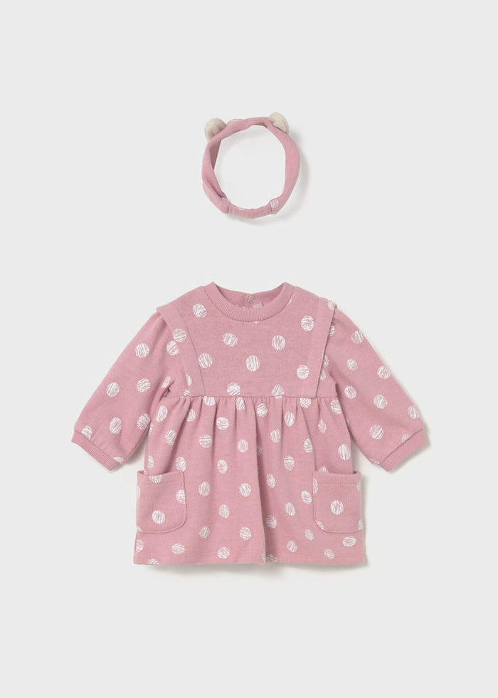 Newborn Girl Dress With Headband, Assorted Styles