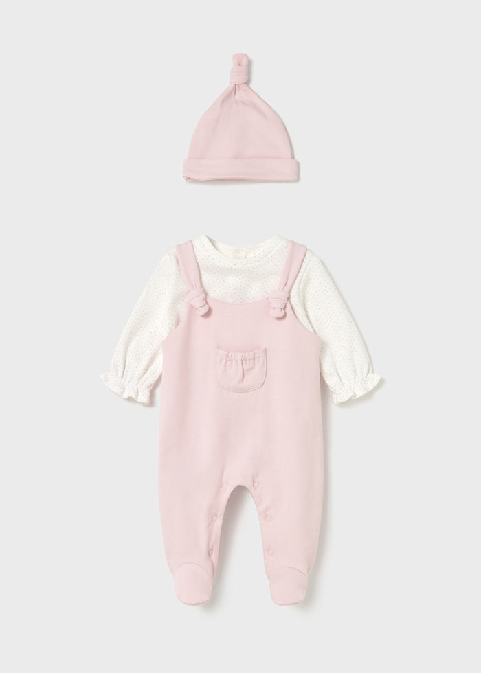 Newborn Girl One Piece with Hat, Assorted Styles