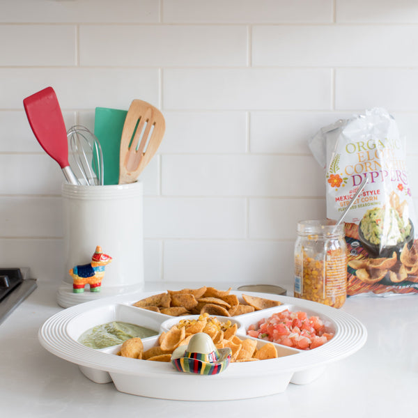 Nora Fleming | Pinstripes Melamine Divided Dish