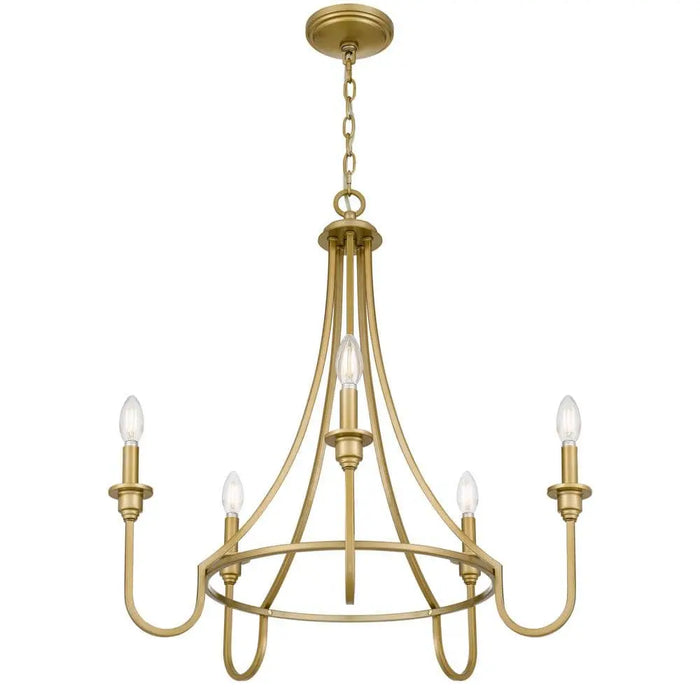 Open Box -  Artemus 5-Lights Painted Brass Transitional Chandelier UnbrandedBullseye Deals