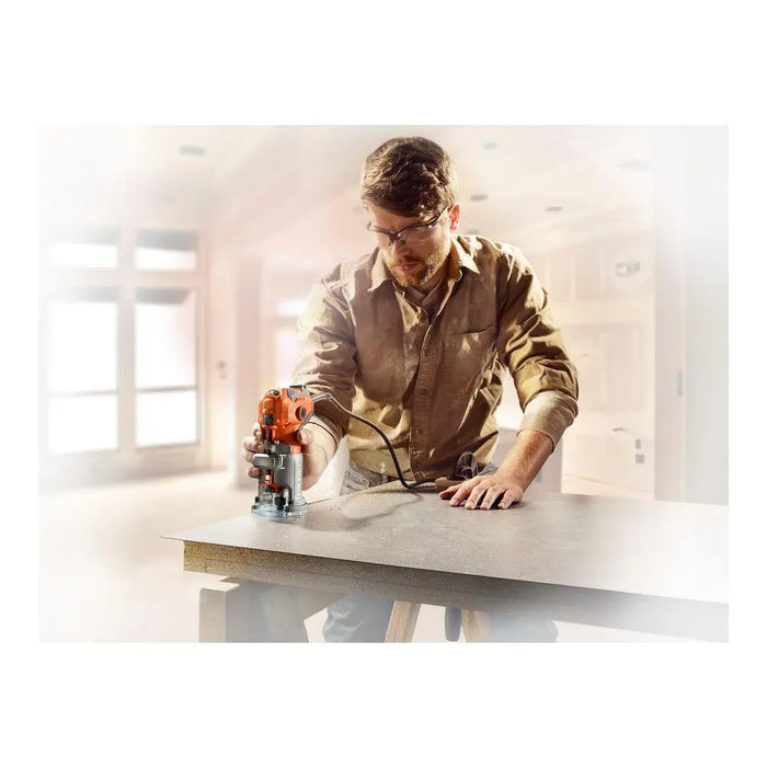 Open Box -  RIDGID 5.5 Amp Corded Compact Power Trim Router with Micro-Adjust Dial R24012 RIDGIDBullseye Deals