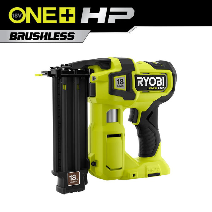 Open Box -  RYOBI ONE+ HP 18V 18-Gauge Brushless Cordless AirStrike Brad Nailer (Tool Only)