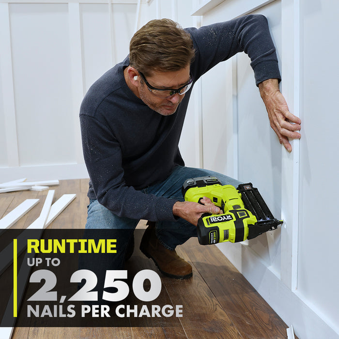 Open Box -  RYOBI ONE+ HP 18V 18-Gauge Brushless Cordless AirStrike Brad Nailer (Tool Only)