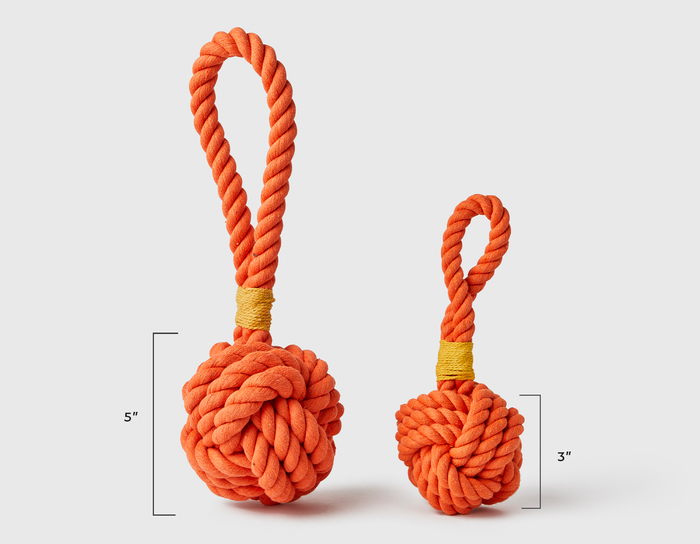 Orange Celtic Knot Tie Rope Dog Toy