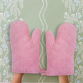 Oven Mitts Pair, Red Stripe