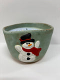 Oxford Candle Co. | 14 oz. Snowman Handmade Pottery Candle, Assorted Scents