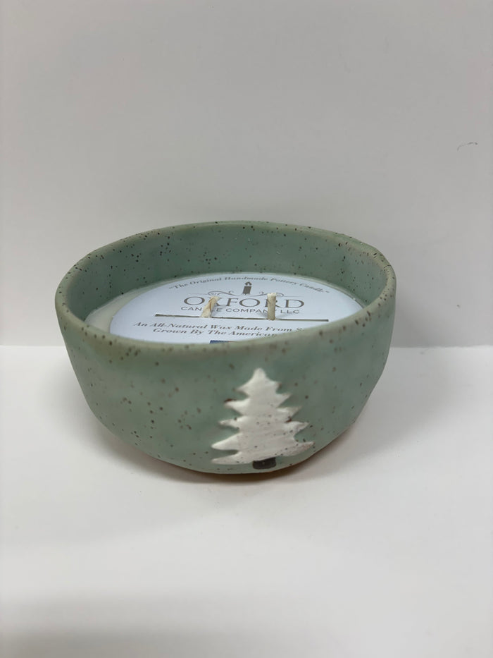 Oxford Candle Co. | 7 oz. Tree Handmade Pottery Candle, Assorted Scents